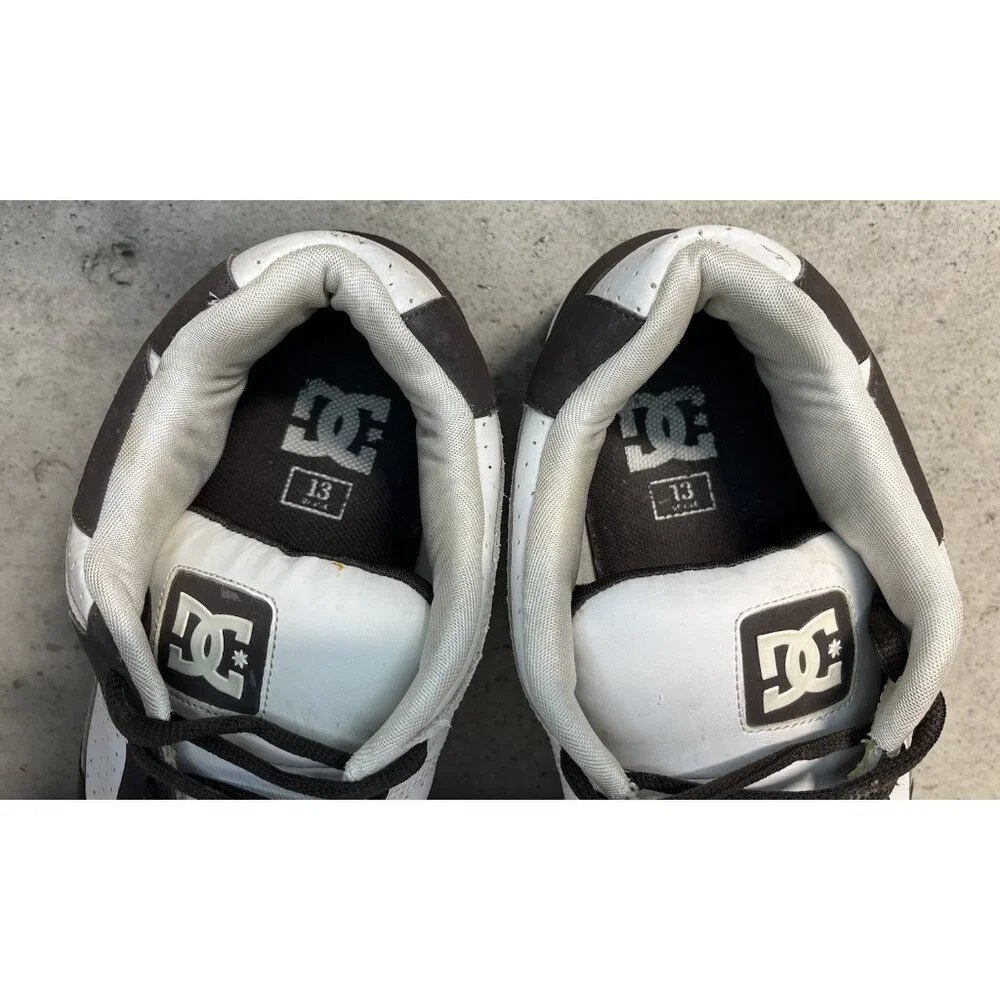 2006 DC Command DGT Brown And White Skate Shoes Mens Size 13 RARE 2000s VTG